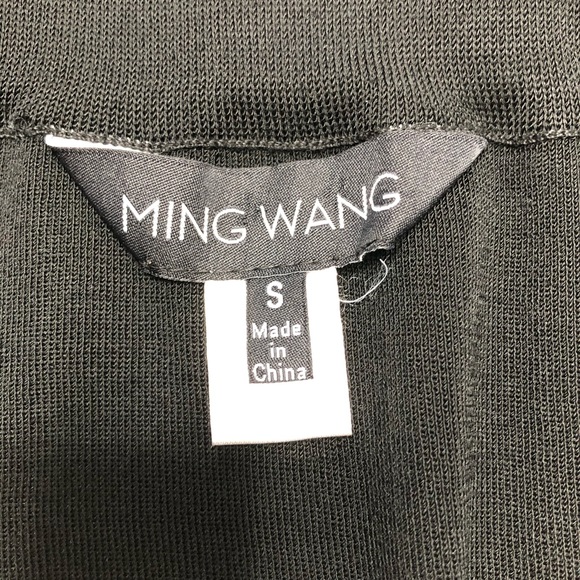 Ming Wang Black Ribbed Knit Stretch A Line Skirt - Picture 7 of 8